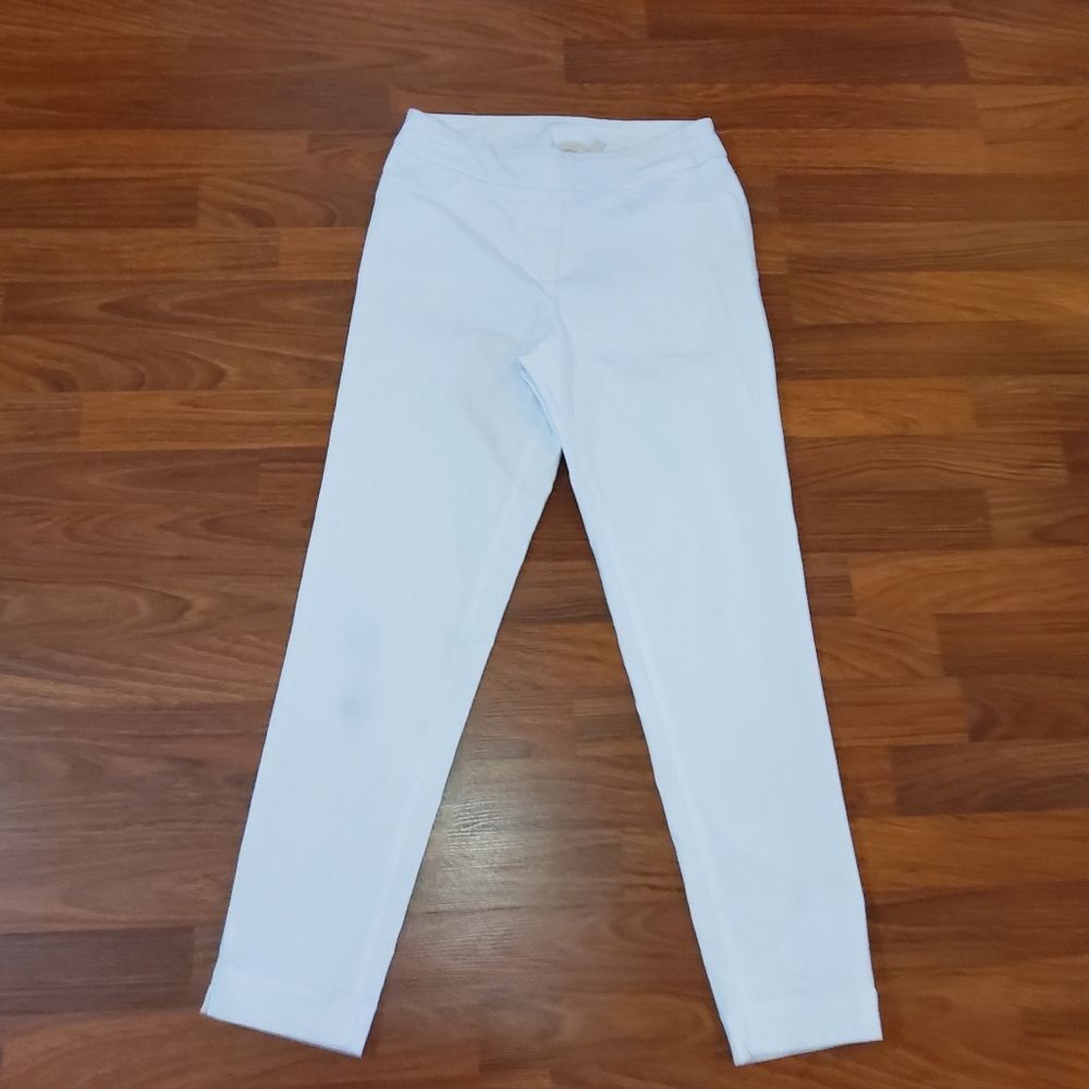 NWOT Soft Surroundings Super Stretch Tummy-Control Ankle Crop Pants Size S White